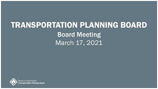 TPB Meeting - March 17, 2021