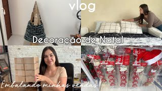 VLOG | rotina com minha loja online, embalando vendas | Compras decoração de natal🎄❤️