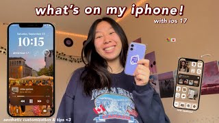 what's on my iphone (IOS 17 & MUST HAVE apps) aesthetic tips & tricks for ios 17!useful apps to have