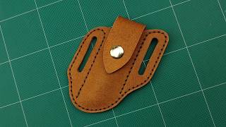 How to Make a Sideways Knife Sheath | PDF Free pattern | leathercraft