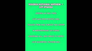 New Nigeria🇳🇬National Anthem 3rd Stanza #youtubeshorts  #newnigerianationalanthem #nationalanthem