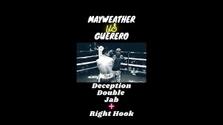 Deception: Double Jab then Right Hook: Boxing Tutorial: Mayweather vs Robert Guerero #shorts