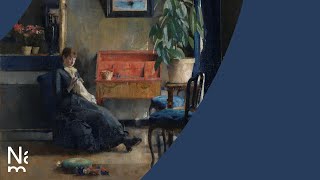 Blått interiør av Harriet Backer fra 1883