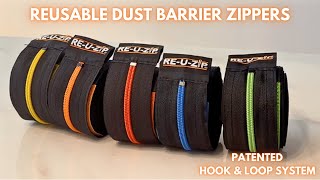 RE-U-ZIP® Heavy-Duty Reusable Dust Barrier Zippers