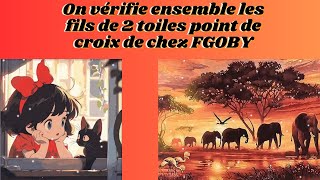 On vérifie ensemble les fils de 2 toiles point de croix Fgoby #fgoby #crossstitch #crossstitchaddict