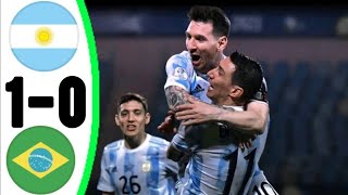 Argentina vs Brazil 1-0 - All Goals & Extended Highlight -11.07.2021 HD 1080