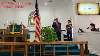 The Spicers singing (Personal Savior)