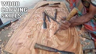 Bangladeshi Wood Carving Skills | Wooden Door Design