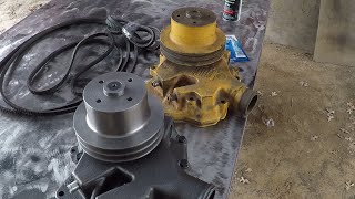 John Deere 310D Replace Water Pump And Homemade Coolant Reservoir