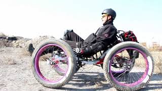 4x4 drive off-road electric fat tire recumbent quad