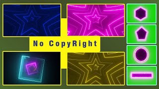 Neon Retro Light Stars Animation Background | No copyright