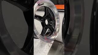 bmw e34 m5 wheel gets powder coated and diamond cut