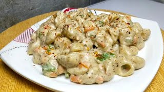 Creamy white sauce pasta | white sauce pasta recipe | pasta recipe