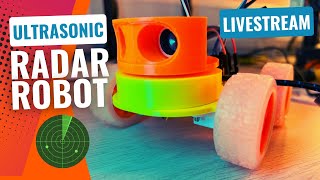 Build a Radar robot using Ultrasound with Raspberry Pi Pico - Full Livestream version