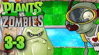 PLANTS vs. ZOMBIES - POOL LEVEL 3-3 GAMEPLAY (NO COMMENTARY) #pvz #gameplay