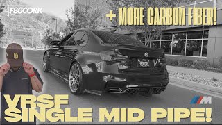 BMW F80 M3 | VRSF SINGLE MID PIPE EXHAUST + CARBON FIBER EXTERIOR MODS!! | *SOUNDS ROWDY!* 😈