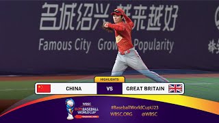 HIGHLIGHTS – Game 5 – China vs. Great Britain –WBSC U-23 Baseball World Cup 2024