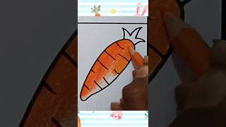 Carrot Drawing 🥕 How to Draw Carrot #shorts #drawing #art