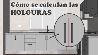 Cómo se calculan las holguras en las puertas y frontales de cajón