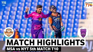 Morrisville Samp Army vs New York Strikers 5th Match Highlights 2024 | T10 match highlights today