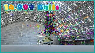 14,999 glass balls hit a helicopter propeller!