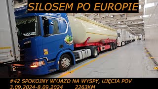 Silosem po Europie #42 Spokojny wyjazd na wyspy, Imigranci wchodzą na naczepe! Rozładunek silosu POV