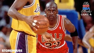 Michael Jordan Highlights: 1991 Finals Game 4 (28 Points)