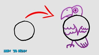 How To Draw : crow painting _ drawing and painting