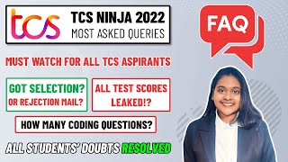 TCS Ninja Top doubts (Detailed!) | FAQs, Exam, student queries? | All questions answered!