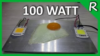 Жарим яйцо на светодиодах 2x50 WATT/Fry egg on LED[© Игорь Шурар 2017]