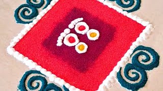 Easy diwali rangoli designs/दिवाळी रांगोळी /Dipawali rangoli/Dhanteras rangoli/Lakshmi pujan rangoli