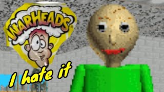 THE WARHEADS SOUR CANDY CHALLENGE!!! (Baldi's Basics) [200 Subscriber Special]