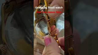 Unboxing fossil watch