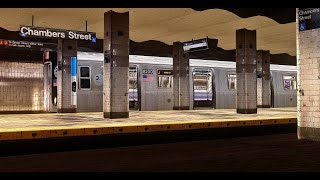 OpenBVE WIP: 2024 Z TFO R143 Jamaica Center  -  Broad St (New Objects) Railgaps, Signage & Stripmap