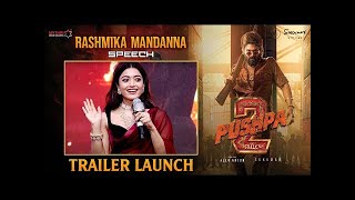 Rashmika Mandanna Speech Allu Arjun | Sukumar | Rashmika Mandanna Speech | Pushpa 2 Trailer Release