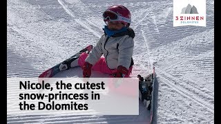 Nicole, the cutest snow-princess in the Dolomites