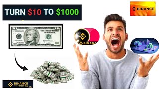 Turn 10$ to 1000$ USDT on binance( trading futures on binance) in 2024…