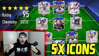 EA FC 24 (FIFA 24): WELTREKORD! 5x ICONS in 132 Rated Full ICON Fut Draft Challenge Ultimate Team