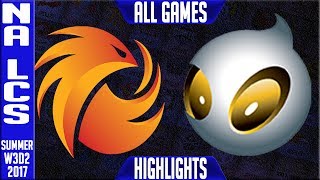 Phoenix1 vs Dignitas Full Series Highlights | NA LCS W3D2 Summer 2017 | P1 vs DIG