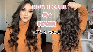 HOW I CURL MY HAIR WITH A WAND (T3) | Long Hair |