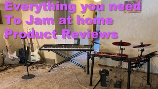 Alesis Nitro Max Electric Drum, Yamaha Piano, Yamaha Guitar Product Review (In Home Studio)