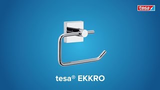 How to use the angular, chromed tesa® Ekkro toilet roll holder