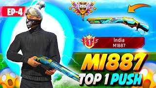 Pushing Top 1 Title In M1887 | Free Fire Solo Rank Pushing with Tips and Tricks | EP -4