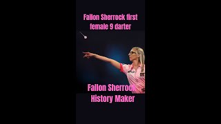 FALLON SHERROCK first female 9 DARTER #fallonscherrock #9darter #darts