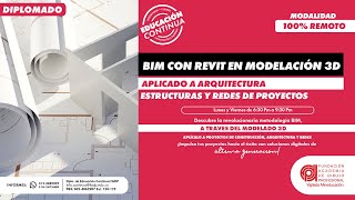 BIM con REVIT en modelado 3D, aplicado a Arquitectura, estructuras y redes de proyectos.