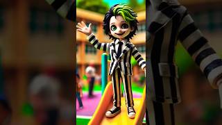 Halloween | BEETLEJUICE 🪲 #beetlejuice #halloweensongs #timburton  #canvaanimation #shorts