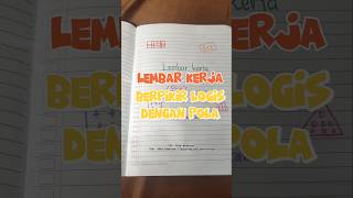 Lembar kerja berpikir logis #shorts #lembarkerja #berpikirlogis #idebelajarmenyenangkan