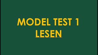 ModelTest- Lesen 1 #modeltest #b1 #telce #prüfung #deutschlernen