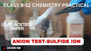 Anion Test : Detection of Sulphide ion (S-2) in a salt sample | Chemistry practical | STD 9-12