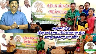 கிருஸ்ணகிரி|தமிழ் புத்தாண்டு விழாவில் ஆதரவற்ற இருளர் கைம்பெண்களுக்கு  ஆடுகள் வழங்கிய கற்பக விருட்சம்